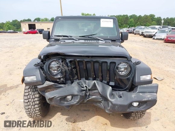 2020 Jeep Wrangler Unlimited Sport S with VIN 1C4HJXDN9LW218468, listed as a IAAI auction lot 42490190 with 114,542 mi miles and . Bid and sale history available at DreamBid. Image 12.