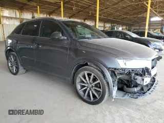 2018 Audi Q3 Premium with VIN WA1ECCFS8JR021306, listed as a Copart auction lot 60091415 with 100,604 mi miles and Salvage title. Bid and sale history available at DreamBid. Image 4.