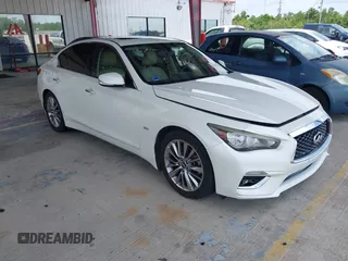 2018 Infiniti Q50 Luxe z VIN JN1EV7AP4JM354340, wystawiony jako IAAI lot #42492247 z przebiegiem 123 224 mil mil oraz . Historia ofert i sprzedaży dostępna na DreamBid. Obrazek 1.