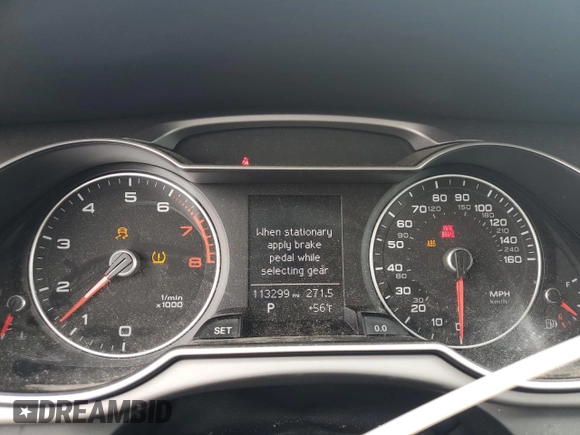 2013 Audi A4 Premium with VIN WAUBFAFL6DN024923, listed as a Copart auction lot 58710445 with 113,299 mi miles and Non repairable. Bid and sale history available at DreamBid. Image 9.