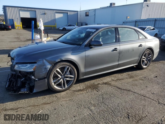 2017 Audi A8 with VIN WAU44AFD9HN011290, listed as a Copart auction lot 45594565 with 59,720 mi miles and Salvage Title. Bid and sale history available at DreamBid. Image 1.