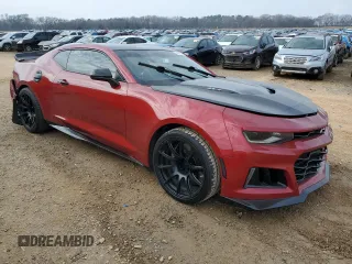 2018 Chevrolet Camaro ZL1 with VIN 1G1FJ1R60J0149068, listed as a Copart auction lot 44157975 with 60,385 mi miles and Salvage Title. Bid and sale history available at DreamBid. Image 4.