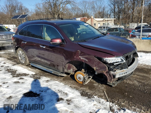 2015 Acura MDX Advance/Entertainment Pkg with VIN 5FRYD4H86FB023977, listed as a Copart auction lot 88296085 with 145,483 mi miles and Salvage Title. Bid and sale history available at carsss.com. Image 4.