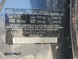 2020 Hyundai Elantra SEL z VIN 5NPD84LF3LH629261, wystawiony jako Copart lot #60175625 z przebiegiem 73 864 mil mil oraz Czysty tytuł • Clean title. Historia ofert i sprzedaży dostępna na DreamBid. Obrazek 12.