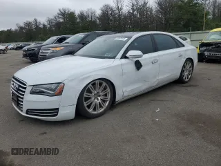 2013 Audi A8 3.0L with VIN WAURGAFD5DN018082, listed as a Copart auction lot 60092825 with 69,345 mi miles and Salvage title. Bid and sale history available at DreamBid. Image 1.