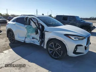 2023 Infiniti QX55 Luxe with VIN 3PCAJ5JR4PF118379, listed as a Copart auction lot 48494775 with 16,181 mi miles and Salvage title. Bid and sale history available at DreamBid. Image 4.