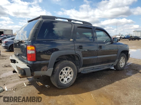 2003 Chevrolet Tahoe LS with VIN 1GNEK13ZX3R175556, listed as a Copart auction lot 50123875 with 193,444 mi miles and Salvage Title. Bid and sale history available at DreamBid. Image 3.