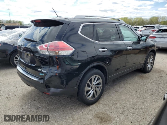 2014 Nissan Rogue SL with VIN 5N1AT2MV5EC780205, listed as a Copart auction lot 49141294 with 180,090 mi miles and Salvage Title. Bid and sale history available at carsss.com. Image 3.