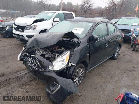 2019 Mitsubishi Mirage G4 SE with VIN ML32F4FJ3KHF04552, listed as a IAAI auction lot 41843111 with 192,463 mi miles. Bid and sale history available at carsss.com. Image 17.