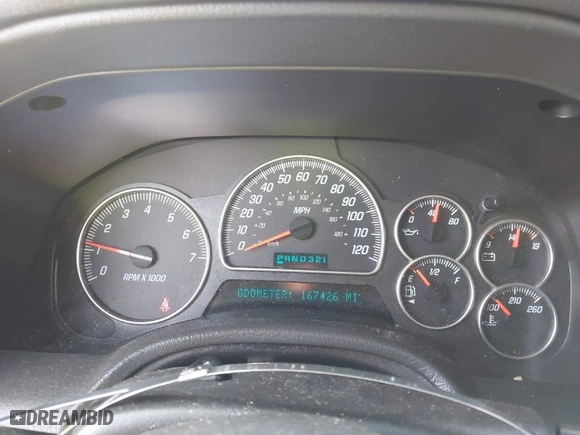 2004 GMC Envoy SLE with VIN 1GKDT13S242130520, listed as a IAAI auction lot 41503717 with 167,426 mi miles. Bid and sale history available at carsss.com. Image 7.