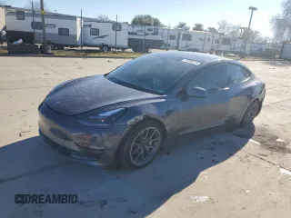 2023 Tesla Model 3 with VIN 5YJ3E1EA6PF713275, listed as a Copart auction lot 41683315 with 26,463 mi miles and Salvage Title. Bid and sale history available at DreamBid. Image 1.
