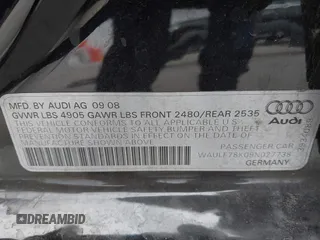 2009 Audi A4 Premium с VIN WAULF78K09N027738, выставлен на аукционе IAAI как лот 42202789 с пробегом 166 232 миль миль и . История ставок и продаж доступна на DreamBid. Изображение 9.