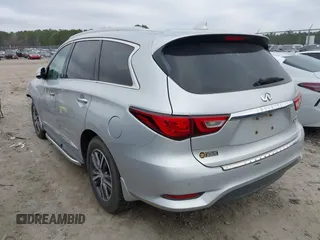 2017 Infiniti QX60 with VIN 5N1DL0MN8HC561115, listed as a IAAI auction lot 41524335 with 154,245 mi miles. Bid and sale history available at carsss.com. Image 3.