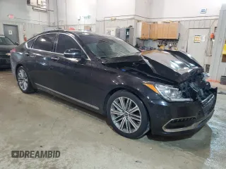 2018 Genesis G80 3.8L with VIN KMHGN4JE4JU238540, listed as a Copart auction lot 59391074 with 63,341 mi miles and Salvage Title. Bid and sale history available at carsss.com. Image 4.