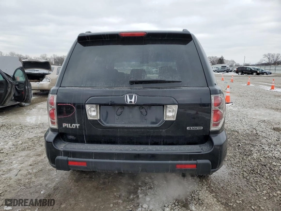 2008 Honda Pilot SE with VIN 5FNYF18338B037076, listed as a Copart auction lot 46166395 with 217,725 mi miles and Salvage Title. Bid and sale history available at carsss.com. Image 6.