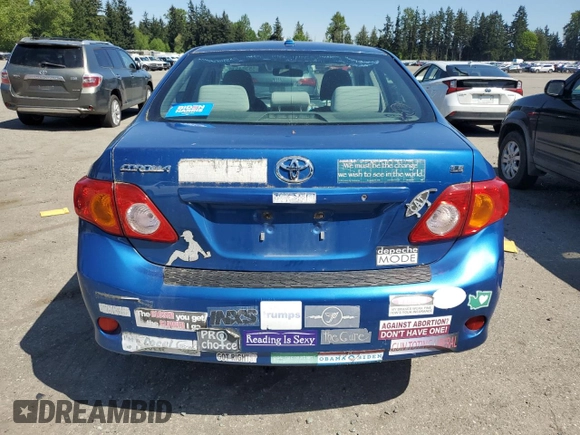 2009 Toyota Corolla with VIN JTDBL40E199025372, listed as a Copart auction lot 55304535 with 90,908 mi miles and Clean Title. Bid and sale history available at carsss.com. Image 6.