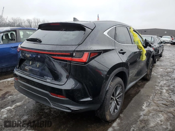 2022 Lexus NX with VIN 2T2AGCEZ8NC006582, listed as a Copart auction lot 39311854 with 2,435 mi miles. Bid and sale history available at carsss.com. Image 3.