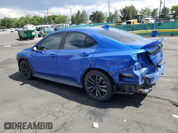 2022 Subaru WRX Premium with VIN JF1VBAH60N8014994, listed as a Copart auction lot 58999515 with 24,375 mi miles and Salvage title. Bid and sale history available at DreamBid. Image 2.
