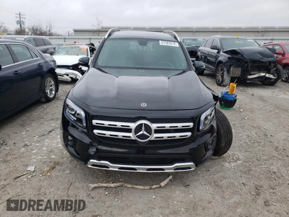 2020 Mercedes-Benz GLB with VIN WDC4M4HB0LW007383, listed as a Copart auction lot 67583512 with 42,480 mi miles. Bid and sale history available at carsss.com. Image 5.