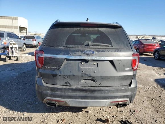 2017 Ford Explorer Platinum with VIN 1FM5K8HT7HGB79083, listed as a Copart auction lot 41799315 with 164,727 mi miles and Salvage Title. Bid and sale history available at carsss.com. Image 6.