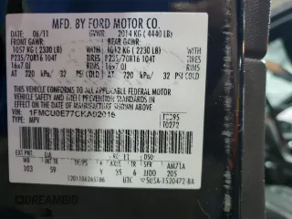 2012 Ford Escape Limited с VIN 1FMCU0E77CKA02016, выставлен на аукционе Copart как лот 55465135 с пробегом 139 680 миль миль и Списание • Salvage title. История ставок и продаж доступна на DreamBid. Изображение 13.