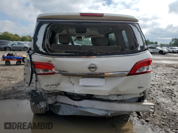 2015 Nissan Quest S with VIN JN8AE2KP6F9120020, listed as a Copart auction lot 73989904 with 0 mi miles and Salvage Title. Bid and sale history available at carsss.com. Image 6.