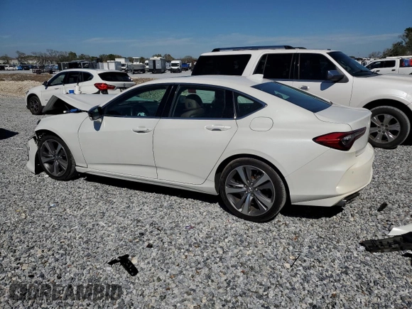 2021 Acura TLX w/Advance Package with VIN 19UUB5F62MA003777, listed as a Copart auction lot 48398195 with 34,342 mi miles and Non Repairable. Bid and sale history available at carsss.com. Image 2.