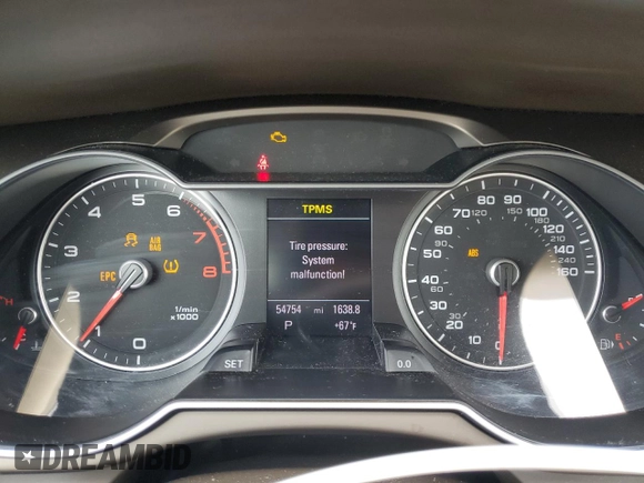 2014 Audi A4 Premium with VIN WAUAFAFL1EN014782, listed as a Copart auction lot 86588944 with 54,754 mi miles and Salvage Title. Bid and sale history available at carsss.com. Image 9.