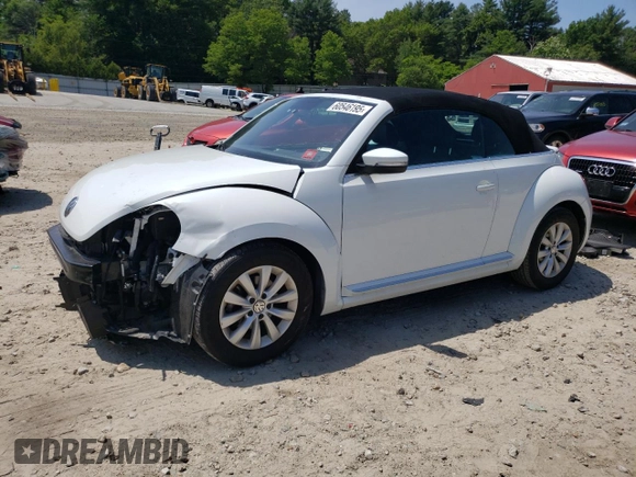 2018 Volkswagen Beetle S with VIN 3VW5DAAT7JM514853, listed as a Copart auction lot 60546195 with 62,143 mi miles and Salvage title. Bid and sale history available at DreamBid. Image 1.