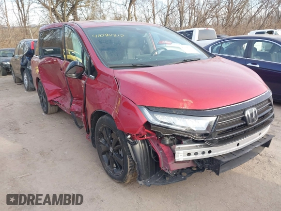2023 Honda Odyssey Sport z VIN 5FNRL6H70PB014642, wystawiony jako IAAI lot #41094317 z przebiegiem 34 596 mil mil oraz . Historia ofert i sprzedaży dostępna na DreamBid. Obrazek 1.
