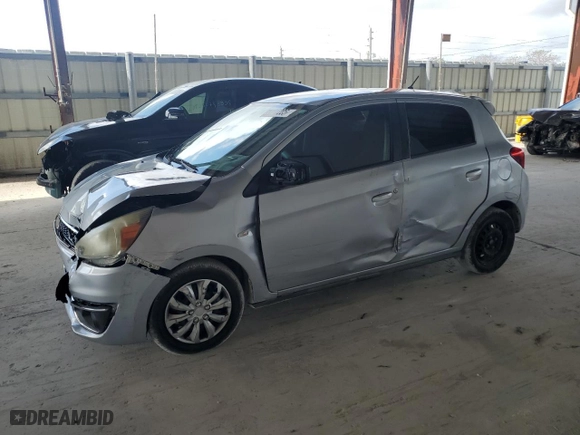 2018 Mitsubishi Mirage ES with VIN ML32A3HJ9JH000802, listed as a Copart auction lot 51684205 with 129,287 mi miles and Salvage Title. Bid and sale history available at carsss.com. Image 1.