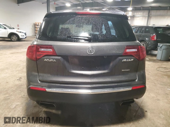 2010 Acura MDX with VIN 2HNYD2H28AH525520, listed as a Copart auction lot 50780235 with 250,830 mi miles and Salvage Title. Bid and sale history available at carsss.com. Image 6.