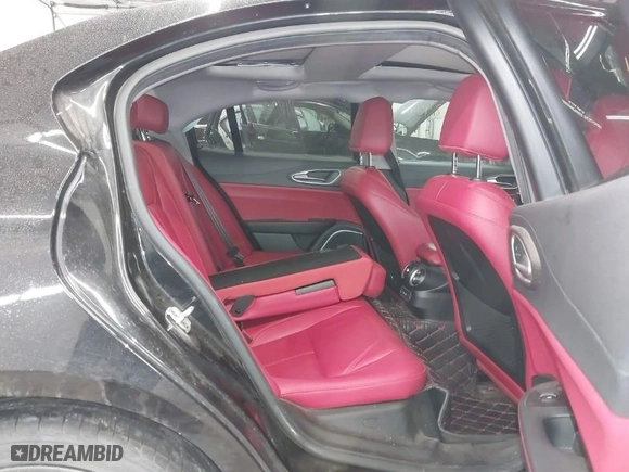 2019 Alfa Romeo Giulia Ti with VIN ZARFAMBN3K7608778, listed as a IAAI auction lot 41238451 with 1 mi miles. Bid and sale history available at carsss.com. Image 8.