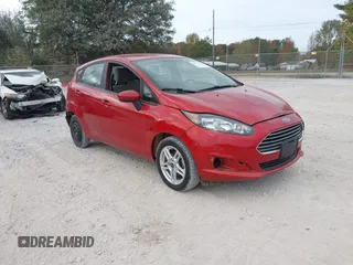 2019 Ford Fiesta SE with VIN 3FADP4EJ9KM137921, listed as a IAAI auction lot 40726758 with 111,347 mi miles. Bid and sale history available at carsss.com. Image 1.