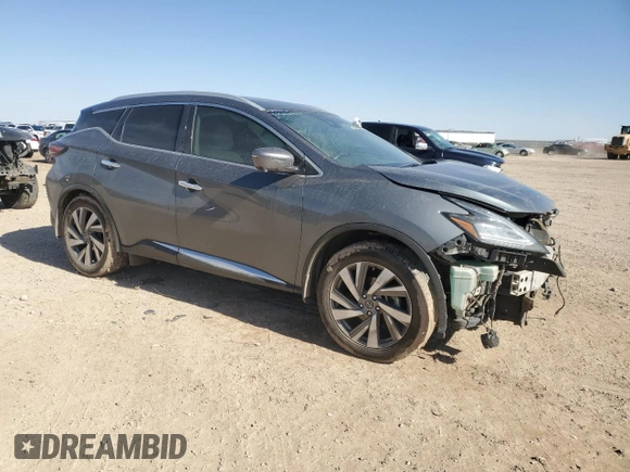 2020 Nissan Murano SL with VIN 5N1AZ2CJ1LN108365, listed as a Copart auction lot 43200595 with 76,323 mi miles and Salvage title. Bid and sale history available at DreamBid. Image 4.