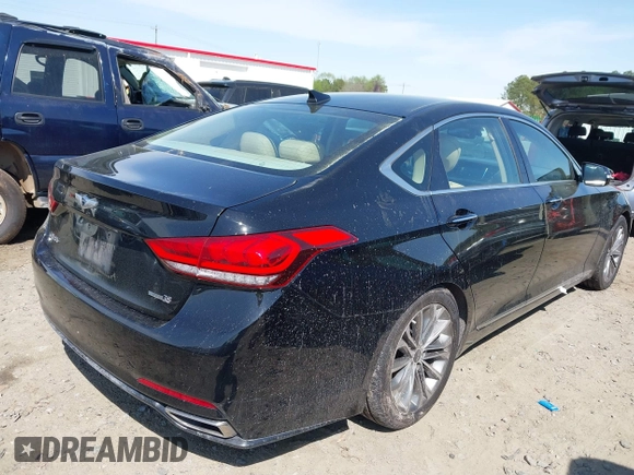 2015 Hyundai Genesis 3.8L z VIN KMHGN4JEXFU021307, wystawiony jako IAAI lot #41925165 z przebiegiem 128 921 mil mil oraz . Historia ofert i sprzedaży dostępna na DreamBid. Obrazek 4.