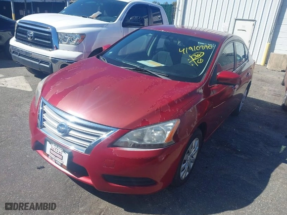 2014 Nissan Sentra SV with VIN 3N1AB7AP7EY236096, listed as a IAAI auction lot 41910890 with 81,595 mi miles. Bid and sale history available at carsss.com. Image 2.