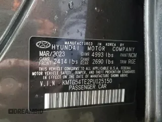 2023 Genesis G70 3.3T with VIN KMTG54TE2PU125150, listed as a Copart auction lot 47024885 with 21,529 mi miles and Salvage Title. Bid and sale history available at carsss.com. Image 14.