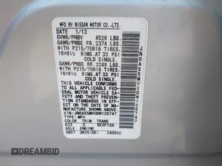 2013 Nissan Rogue S with VIN JN8AS5MV0DW128747, listed as a IAAI auction lot 42152164 with 106,337 mi miles and . Bid and sale history available at DreamBid. Image 9.