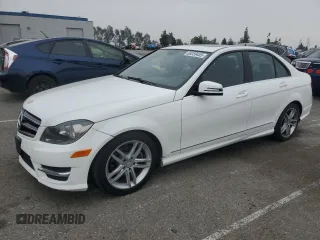 2014 Mercedes-Benz C with VIN WDDGF4HB0EA967029, listed as a Copart auction lot 55259455 with 145,069 mi miles and Clean Title. Bid and sale history available at carsss.com. Image 1.