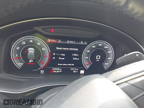 2019 Audi Q8 Prestige with VIN WA1FVAF18KD027759, listed as a IAAI auction lot 42512278 with 55,424 mi miles and . Bid and sale history available at DreamBid. Image 15.
