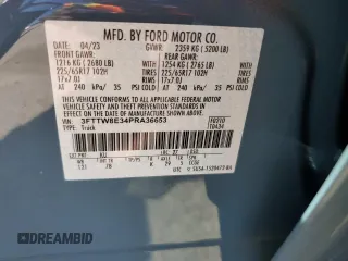 2023 Ford Maverick XL z VIN 3FTTW8E34PRA36653, wystawiony jako Copart lot #52192715 z przebiegiem 13 586 mil mil oraz Szkody całkowita. Historia ofert i sprzedaży dostępna na DreamBid. Obrazek 12.