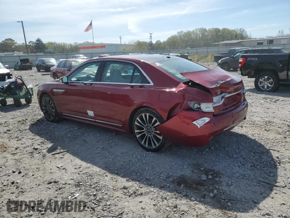 2017 Lincoln Continental Reserve with VIN 1LN6L9NC8H5623482, listed as a Copart auction lot 47784674 with 33,736 mi miles and Salvage Title. Bid and sale history available at carsss.com. Image 2.