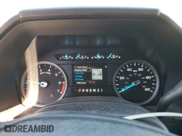 2021 Ford Super Duty F-250 SRW XL with VIN 1FT7X2B6XMEC80607, listed as a Copart auction lot 76134304 with 57,912 mi miles and Salvage Title. Bid and sale history available at carsss.com. Image 9.
