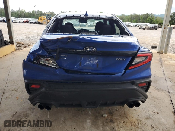 2022 Subaru WRX Premium with VIN JF1VBAF64N9029561, listed as a Copart auction lot 56467545 with 42,596 mi miles and Salvage title. Bid and sale history available at DreamBid. Image 6.