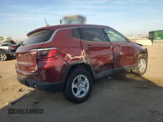 2022 Jeep Compass Sport with VIN 3C4NJDAB7NT221115, listed as a Copart auction lot 76898554 with 16,776 mi miles and Salvage title. Bid and sale history available at DreamBid. Image 3.