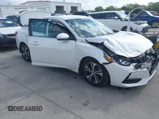 2020 Nissan Sentra SV z VIN 3N1AB8CV7LY261675, wystawiony jako IAAI lot #41944460 z przebiegiem 84 965 mil mil oraz . Historia ofert i sprzedaży dostępna na DreamBid. Obrazek 1.