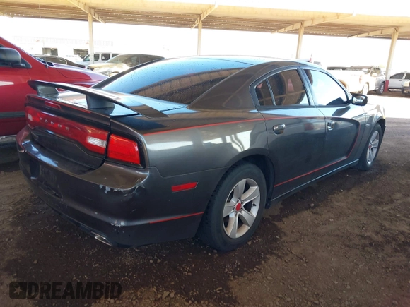 2014 Dodge Charger SE with VIN 2C3CDXBG5EH191748, listed as a IAAI auction lot 41882271 with 140,952 mi miles. Bid and sale history available at carsss.com. Image 4.