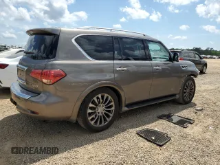 2017 Infiniti QX80 with VIN JN8AZ2NFXH9643163, listed as a Copart auction lot 54814805 with 199,586 mi miles and Salvage title. Bid and sale history available at DreamBid. Image 3.