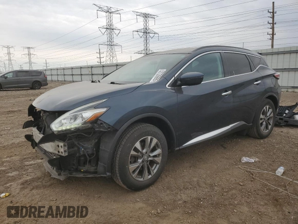 2015 Nissan Murano SV z VIN 5N1AZ2MH1FN284171, wystawiony jako Copart lot #52726995 z przebiegiem 50 567 mil mil oraz Szkoda całkowita • Salvage title. Historia ofert i sprzedaży dostępna na DreamBid. Obrazek 1.